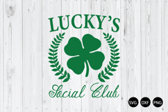 Lucky's Social Club SVG, Lucky Girl SVG, St Patrick Bow SVG Product Image 1