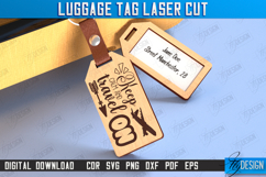 Personalized Luggage Tag Laser Cut | Travel Bag Tag | CNC Product Image 1