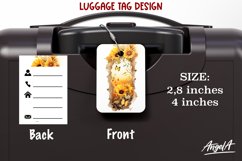 Luggage tag sublimation / sunflower png / broken wall png Product Image 1