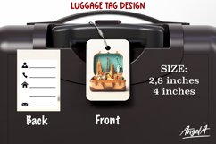 Luggage tag sublimation / bag tag printable / 3d suitcase Product Image 1