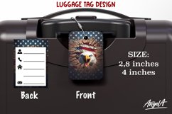 Sublimation luggage tag / USA luggage / eagle head PNG Product Image 1