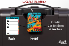 Luggage tag Sublimation Groovy Colorful Label Netherlands Product Image 1