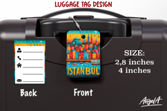 Luggage tag Sublimation Groovy Summer Travel Label Turkey Product Image 1