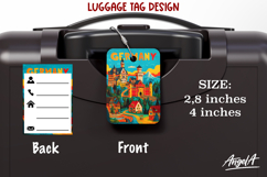 Luggage tag Sublimation Groovy Summer Germany Travel Label Product Image 1
