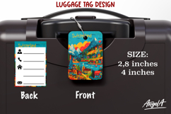 Luggage tag Sublimation Groovy Colorful Label Switzerland Product Image 1