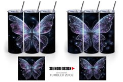 Luminous Butterfly | Tumbler Sublimation Wrap Product Image 2