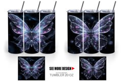Luminous Butterfly | Tumbler Sublimation Wrap Product Image 5