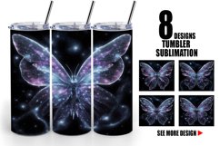 Luminous Butterfly | Tumbler Sublimation Wrap Product Image 1
