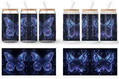 Luminous Butterfly in space Glass Can Wraps Product Image 3