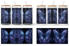 Luminous Butterfly in space Glass Can Wraps Product Image 4