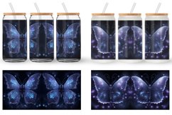 Luminous Butterfly in space Glass Can Wraps Product Image 5