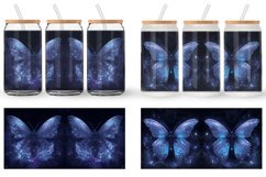 Luminous Butterfly in space Glass Can Wraps Product Image 6
