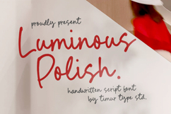 Luminous Polish - Handwritten Script Font Product Image 1