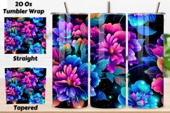 Rainbow bouquet, neon colors, 3D sublimation, glitter details