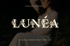 Lunéa | Floral Monogram Font Product Image 1