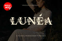 Lunéa | Floral Monogram Webfont Product Image 1