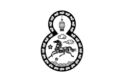 Lunar horse new year 2026 black graphic Product Image 1