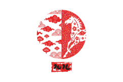 Lunar new year horse chinese zodiac and spring festival illu Product Image 1