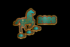 Lunar new year horse chinese zodiac sign 2026 graphic Product Image 2
