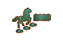 Lunar new year horse chinese zodiac sign 2026 graphic Product Image 1
