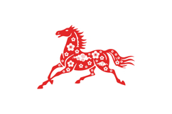 Lunar new year horse chinese zodiac sign clipart Product Image 1