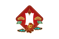 Lunar new year horse chinese zodiac sign cute character deco Product Image 1