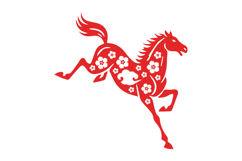 Lunar new year horse chinese zodiac sign design Product Image 1