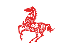 Lunar new year horse chinese zodiac sign isolated Product Image 1