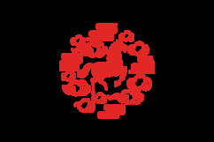 Lunar new year horse chinese zodiac sign red color design Product Image 2