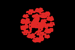 Lunar new year horse chinese zodiac sign red color graphic Product Image 2