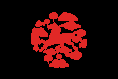 Lunar new year horse chinese zodiac sign red color vector Product Image 2