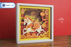Lunar New Year Horse Shio 3D Shadow Box Product Image 2