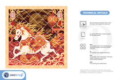 Lunar New Year Horse Shio 3D Shadow Box Product Image 4