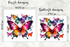 Butterfly Lunch Bag Sublimation | Watercolour Butterfly PNG Product Image 2