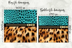 Lunch Bag with Tumbler Wrap Designs | Cheetah Fur Texture Product Image 2
