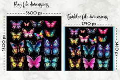 Butterfly Lunch Bag Sublimation | Watercolour Butterfly PNG Product Image 2