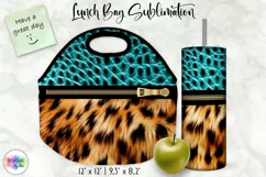 Lunch Bag with Tumbler Wrap Designs | Cheetah Fur Texture Product Image 1