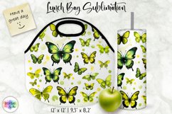 Butterfly Lunch Bag Sublimation | Watercolour Butterfly PNG Product Image 1