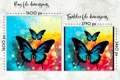 Butterfly Lunch Bag Sublimation | Watercolour Butterfly PNG Product Image 2