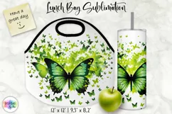 Butterfly Lunch Bag Sublimation | Watercolour Butterfly PNG Product Image 1