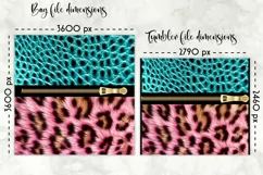 Lunch Bag with Tumbler Wrap | Pink Leopard Fur Texture Product Image 2