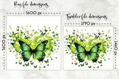 Butterfly Lunch Bag Sublimation | Watercolour Butterfly PNG Product Image 2