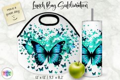 Butterfly Lunch Bag Sublimation | Watercolour Butterfly PNG Product Image 1