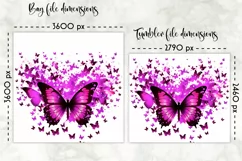 Butterfly Lunch Bag Sublimation | Watercolour Butterfly PNG Product Image 2