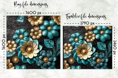 Lunch Bag with Tumbler Wrap | Vintage Embossed Leather Bag Product Image 2