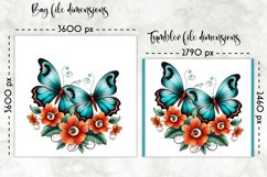 Butterfly Lunch Bag Sublimation | Watercolour Butterfly PNG Product Image 2