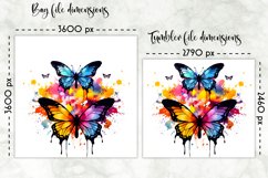 Butterfly Lunch Bag Sublimation | Watercolour Butterfly PNG Product Image 2