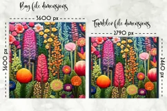 Embroidery Flowers Lunch Bag Sublimation | Embroidery Effect Product Image 2
