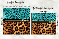 Lunch Bag with Tumbler Wrap Designs | Cheetah Fur Texture Product Image 2