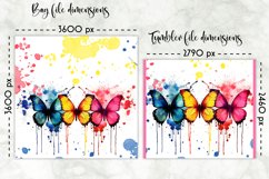 Butterfly Lunch Bag Sublimation | Watercolour Butterfly PNG Product Image 2